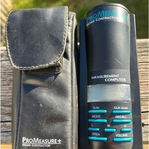 EUC Ultrasonic Distance Estimator Pro LCD Carry Case Measure Home Contractor (S)